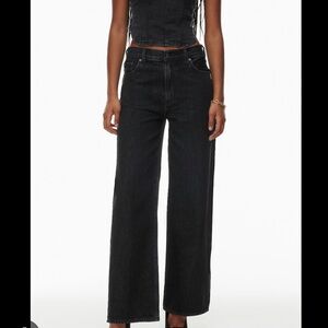 Denim Forum '90s Lo Baggy Black Jeans